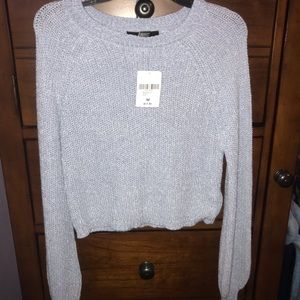 NWT Light Blue Balloon Sleeve Sweater